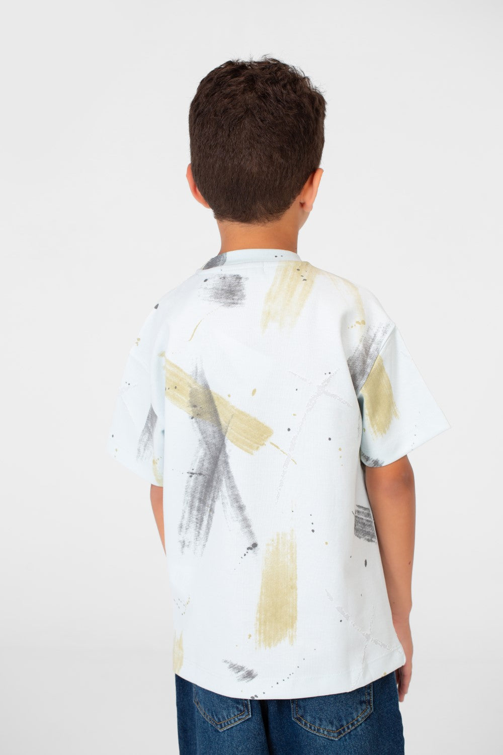 Boy's Modern Colorful Half Sleeve Round Neck T-shirt