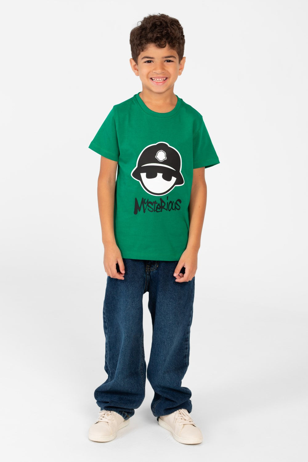 Boy's Crew Neck Printed T-Shirt