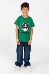 Boy's Crew Neck Printed T-Shirt