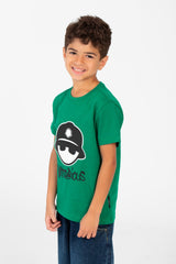 Boy's Crew Neck Printed T-Shirt