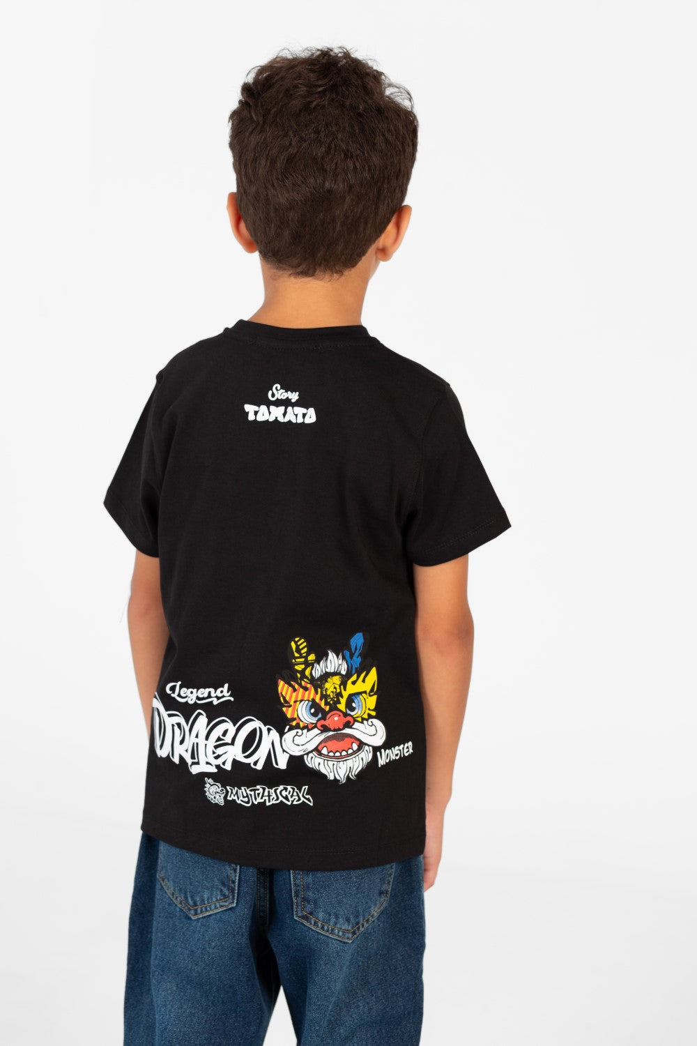 Boy's Tomato Graphic Print Crew Neck T-Shirt