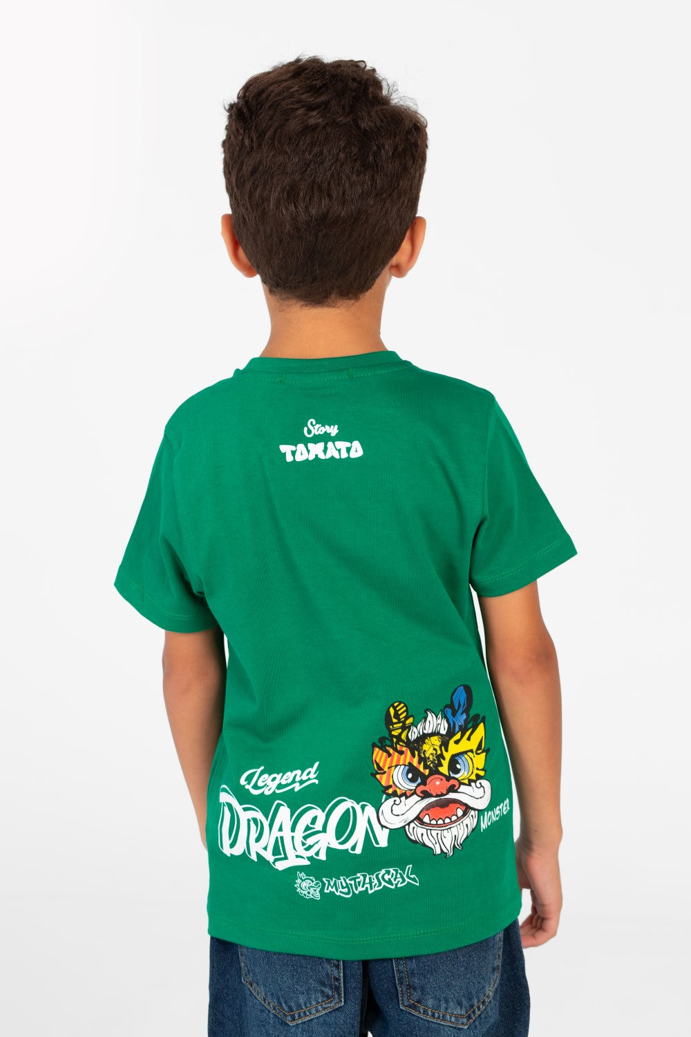 Boy's Tomato Graphic Print Crew Neck T-Shirt