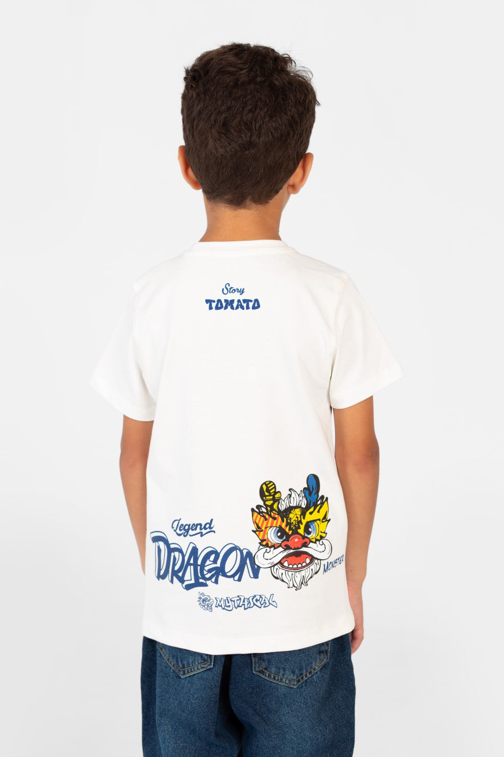 Boy's Tomato Graphic Print Crew Neck T-Shirt