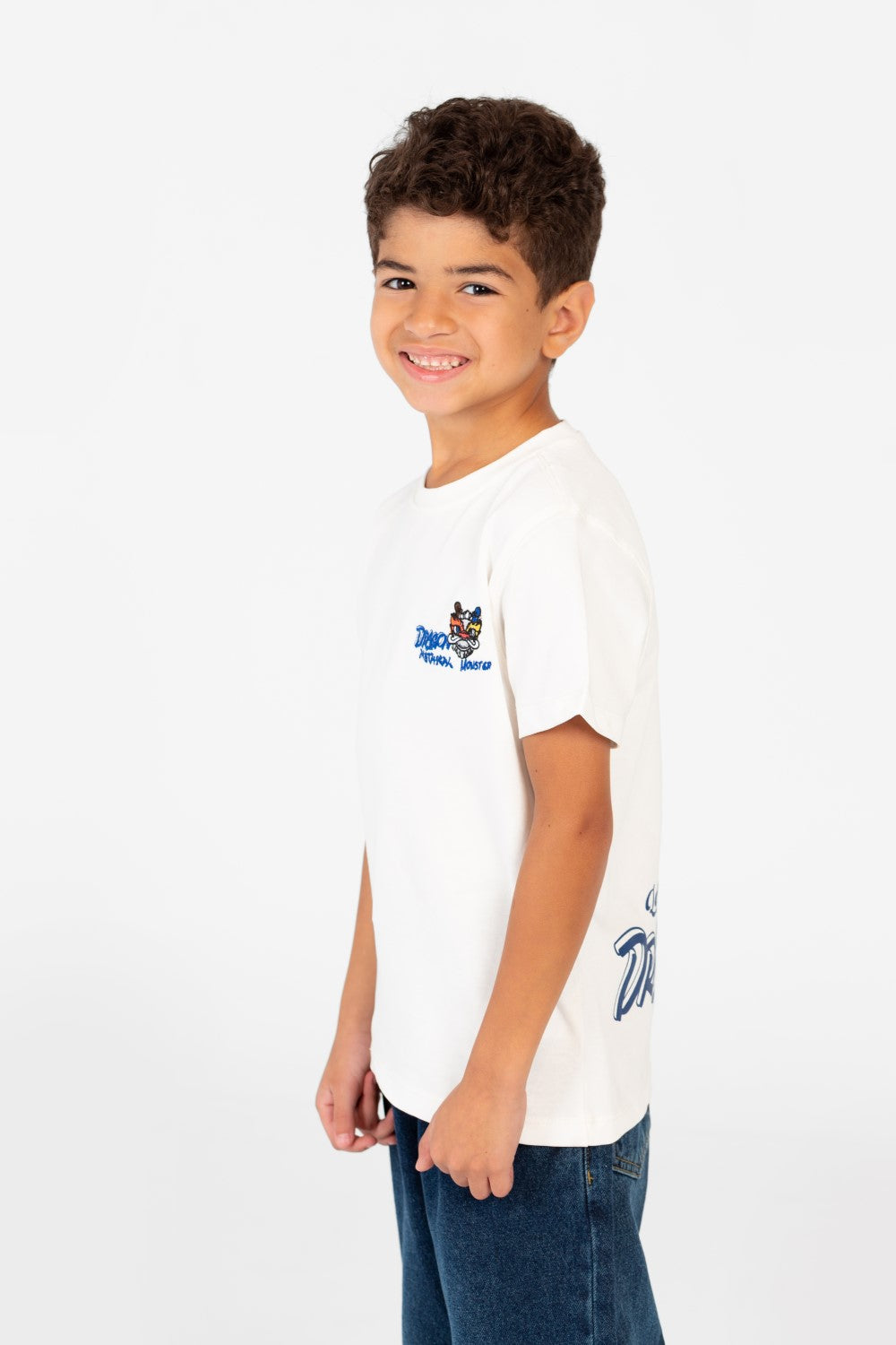 Boy's Tomato Graphic Print Crew Neck T-Shirt