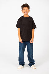 تي شيرت صيفي كبير الحجم بأكمام قصيرة ورقبة دائرية وعالي الجودة للأولاد