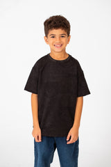 تي شيرت صيفي كبير الحجم بأكمام قصيرة ورقبة دائرية وعالي الجودة للأولاد