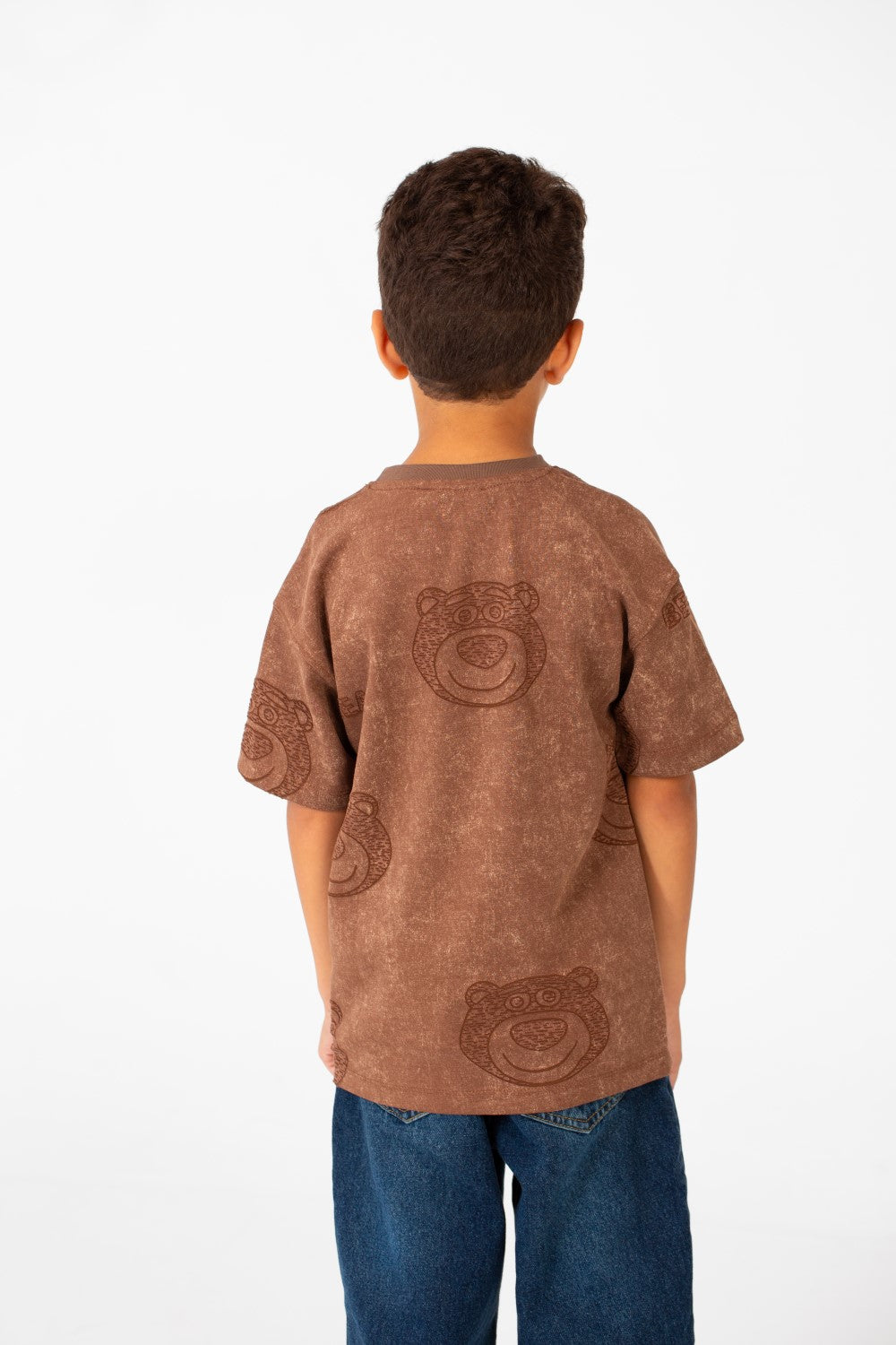 تي شيرت صيفي كبير الحجم بأكمام قصيرة ورقبة دائرية وعالي الجودة للأولاد