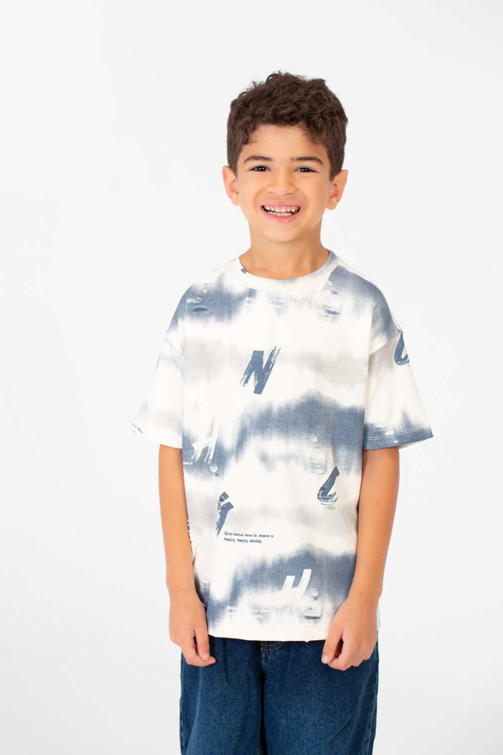 تي شيرت رجالي كبير الحجم بأكمام قصيرة باللون الأزرق البترولي