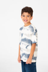 تي شيرت رجالي كبير الحجم بأكمام قصيرة باللون الأزرق البترولي