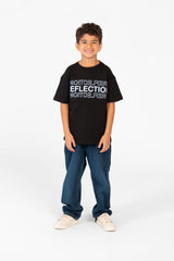 Boy's Milton Text Print Half Sleeve T-Shirt
