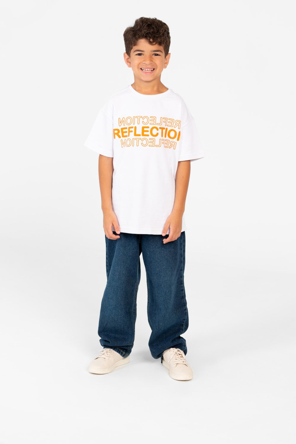 Boy's Milton Text Print Half Sleeve T-Shirt