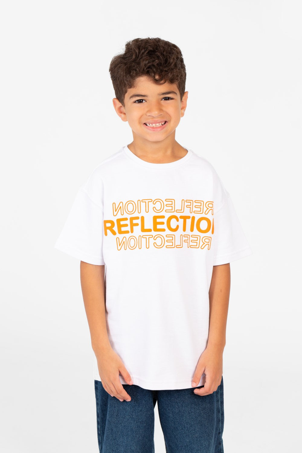 Boy's Milton Text Print Half Sleeve T-Shirt
