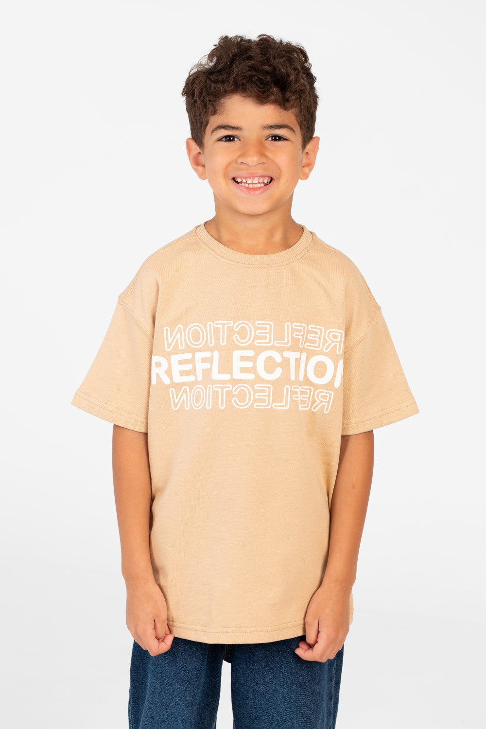 Boy's Milton Text Print Half Sleeve T-Shirt