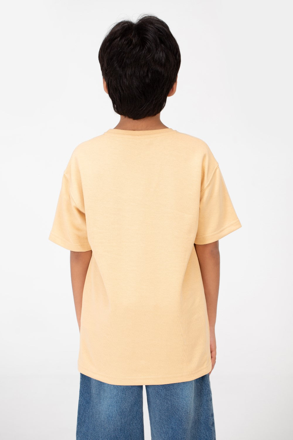Boy's Front Graphic Print Half Sleeve T-Shirt
