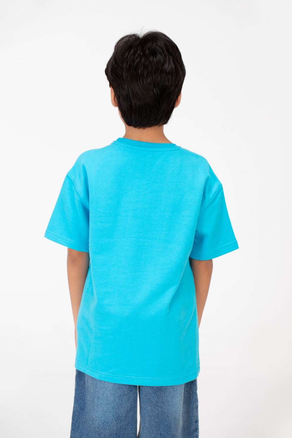 Boy's Front Graphic Print Half Sleeve T-Shirt
