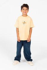 Boy's Round Printed Oversized Half Sleeve T-Shirt
