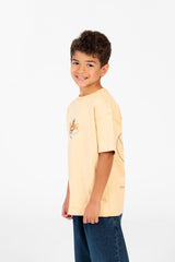 Boy's Round Printed Oversized Half Sleeve T-Shirt