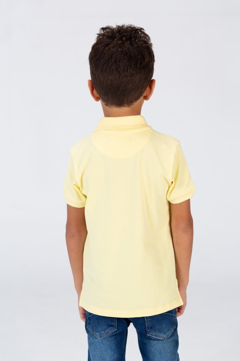 تي شيرت بولو سادة للأولاد بأكمام قصيرة وشعار طماطم على الجهة الأمامية