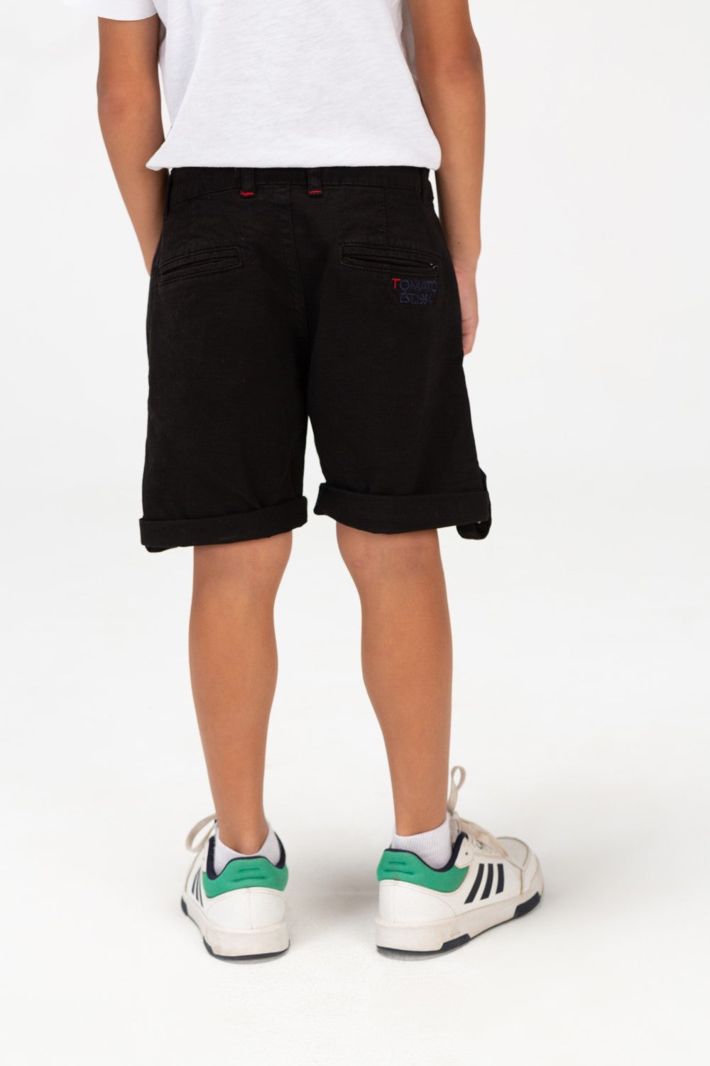 شورت غاباردين كاجوال للأولاد مع طبعة طماطم على الظهر