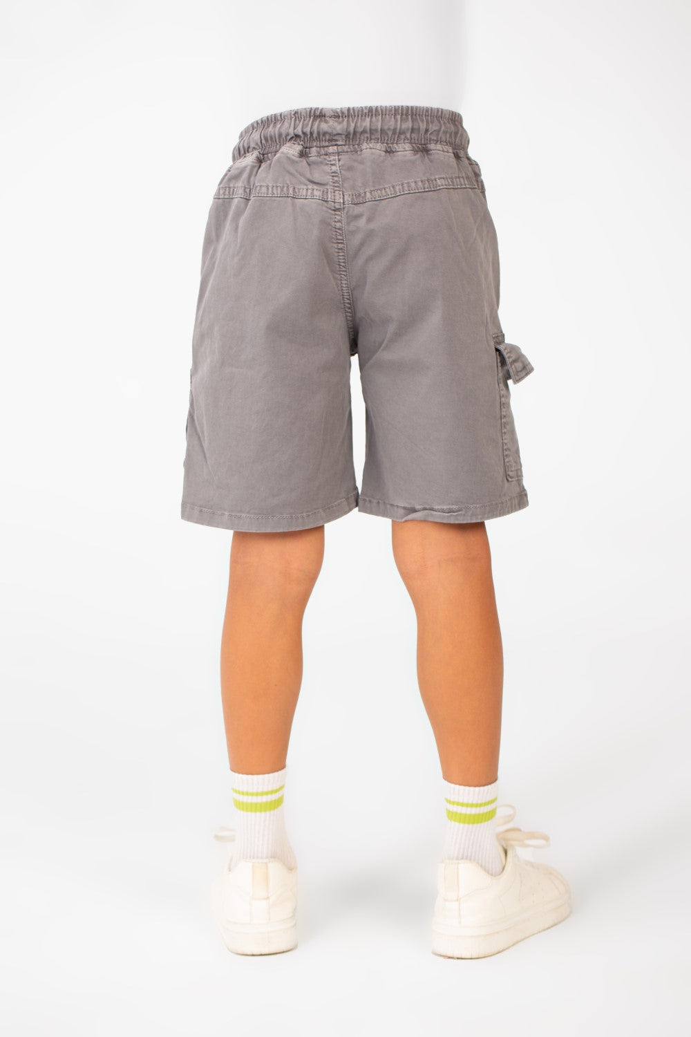 شورت طماطم غاباردين للأولاد بحزام خصر مطاطي مع جيوب عصرية