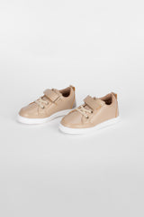 Boy's Flat Sole Faux Leather Sneaker Shoes With Unique Style