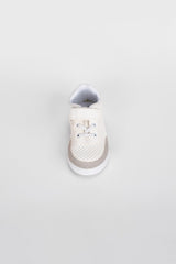 Boy's Flat Sole Faux Leather Chamois Multi Color Sneaker Shoes