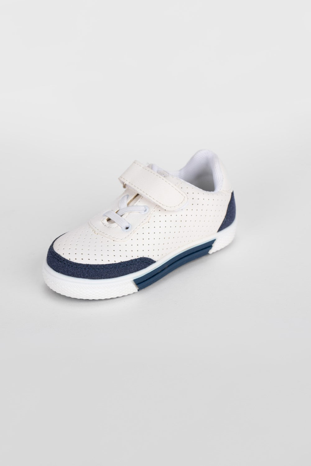 Boy's Flat Sole Faux Leather Chamois Multi Color Sneaker Shoes