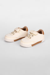 Boy's Thick Sole Faux Leather Attractive Look Sneaker Shoes