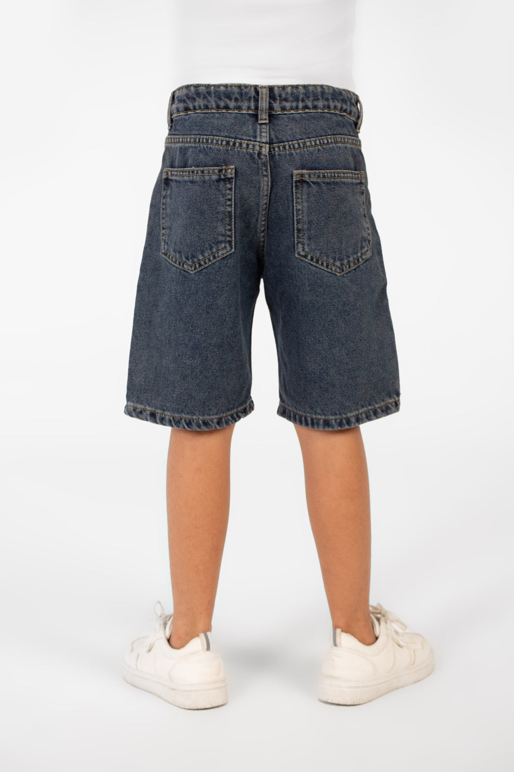 شورت جينز صيفي للأولاد بطبعة عصرية وجيوب