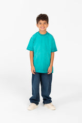 تي شيرت صيفي أساسي كبير الحجم للأولاد بأكمام نصفية