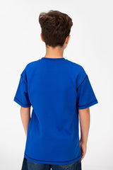 تي شيرت أساسي كبير الحجم للأولاد بأكمام نصفية