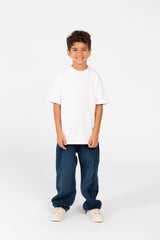 تي شيرت أساسي كبير الحجم للأولاد بأكمام نصفية