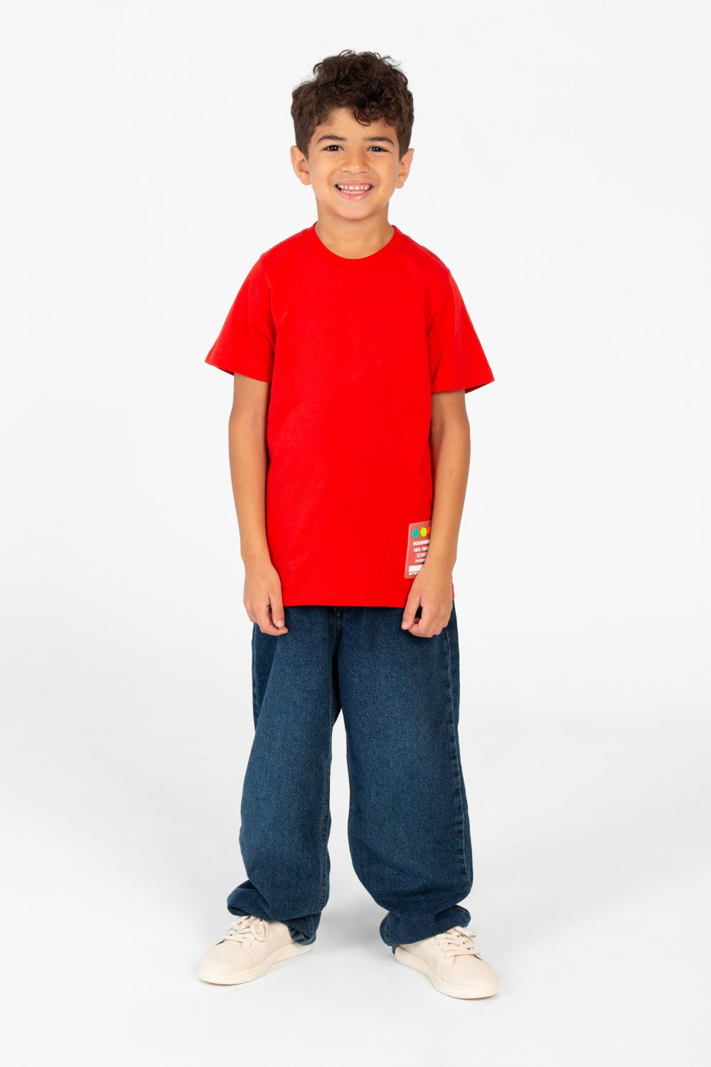 تي شيرت أساسي للأولاد برقبة دائرية