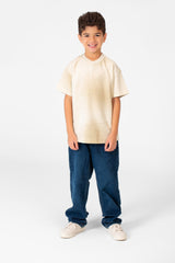 تي شيرت أساسي للأولاد بأكمام قصيرة ورقبة دائرية مصنوع من مادة مريحة عالية الجودة