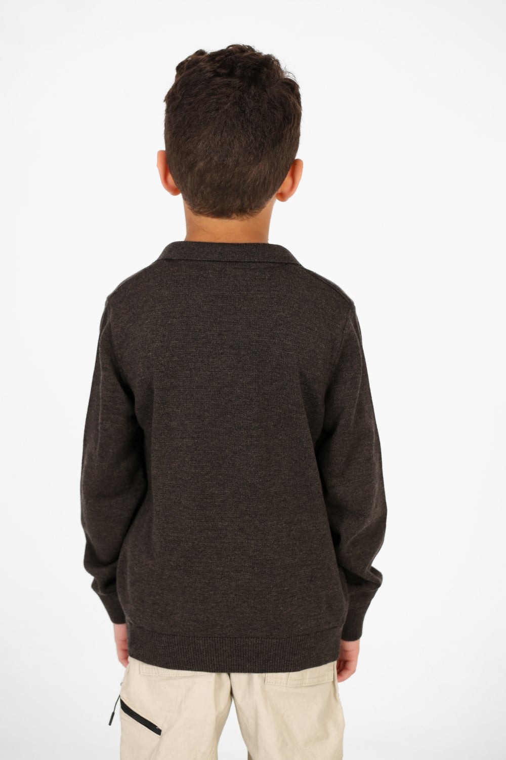 سترة بولو قطنية بأكمام طويلة للأولاد