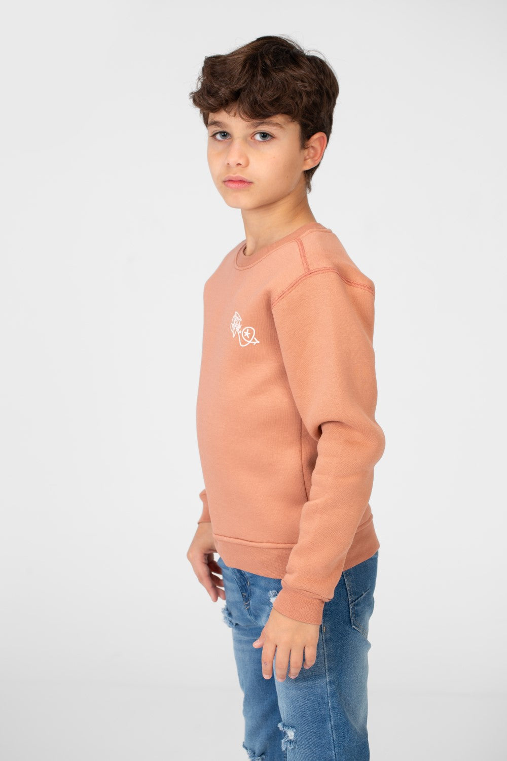 سويت شيرت مطبوع برقبة دائرية للأولاد