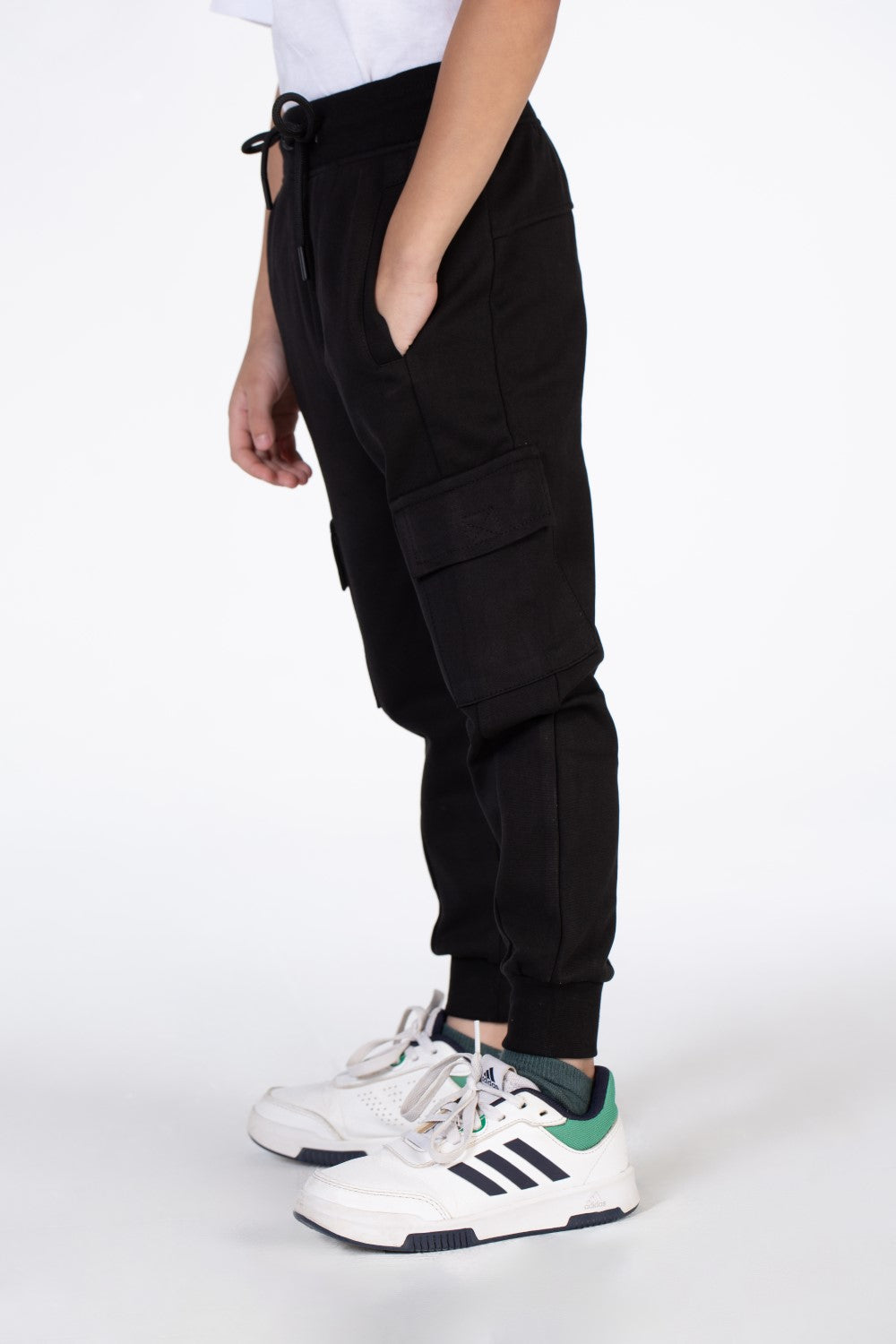 Boy's Basic Sweatpants With Elastic Waistband And Front And Back Pockets