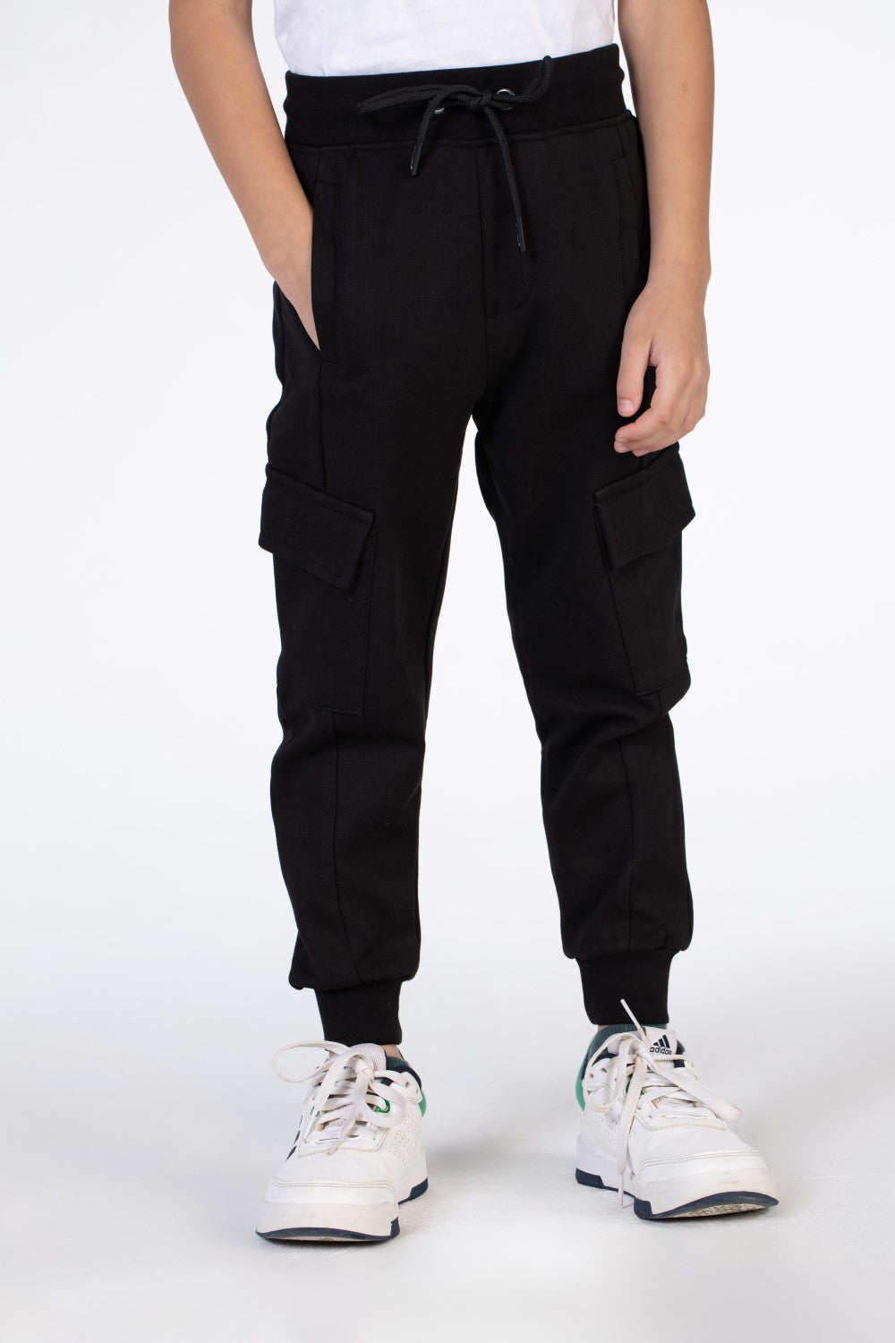 Boy's Basic Sweatpants With Elastic Waistband And Front And Back Pockets