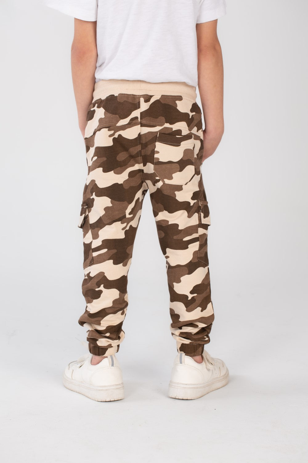 Boy's Slim Fit Army Baggy Sports Soft Melton Camouflage Sweatpants