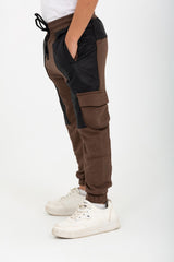Boy's Elastic Waist Comfortable Leather Sweatpants