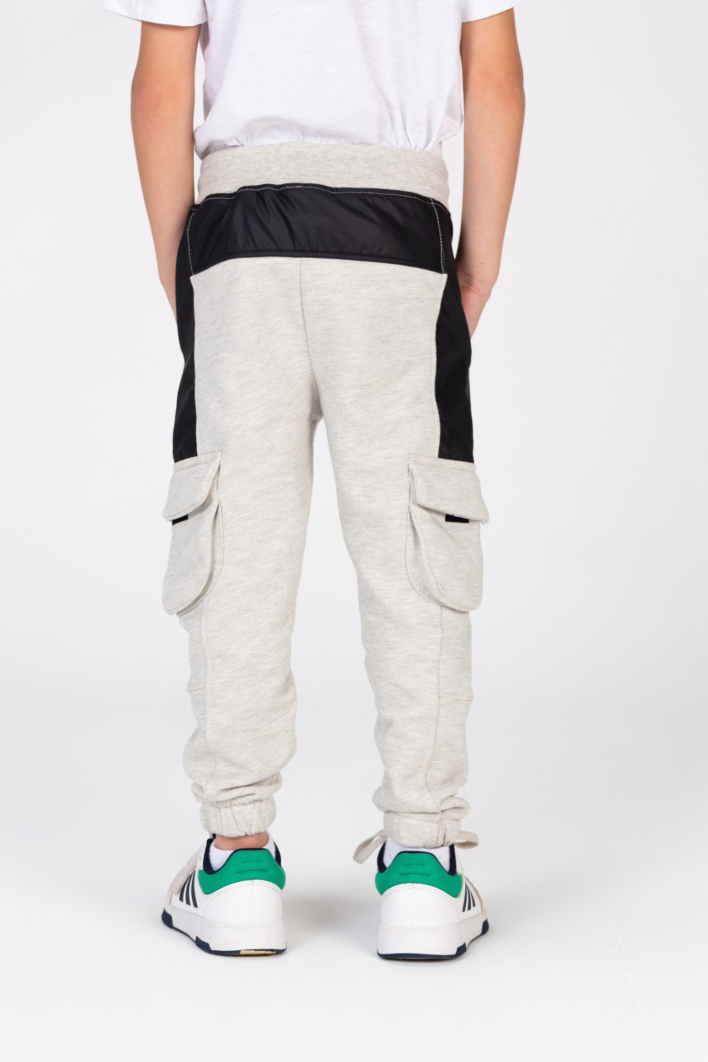 Boy's Elastic Waist Comfortable Leather Sweatpants
