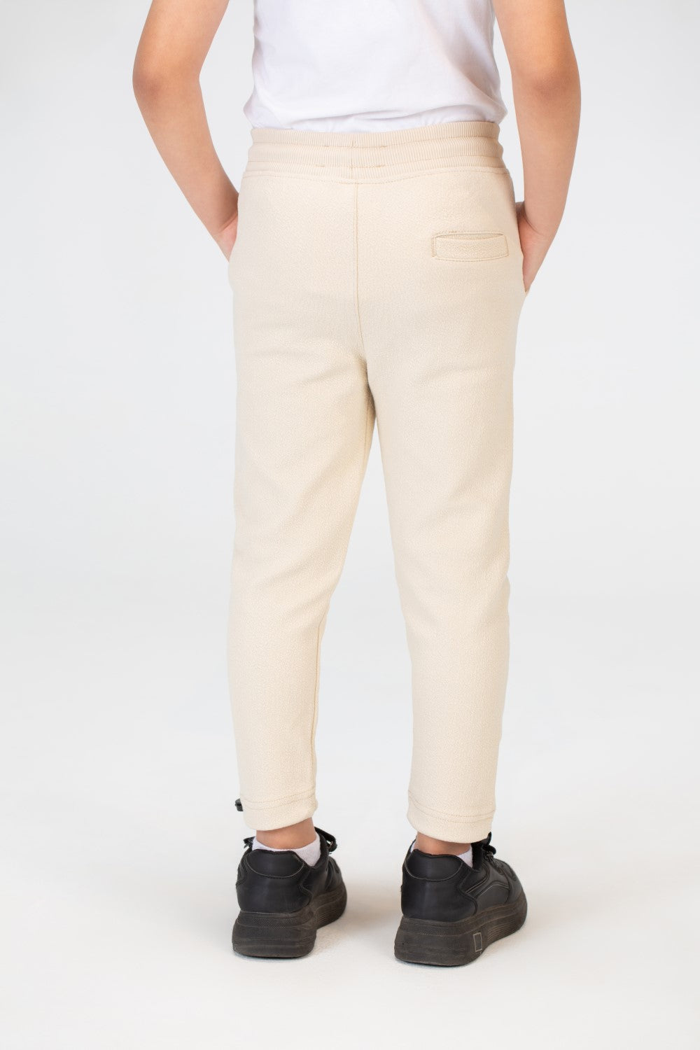 Boys Basic Plain Sweatpants With An Elastic Band In The Middle And A Back Pocket