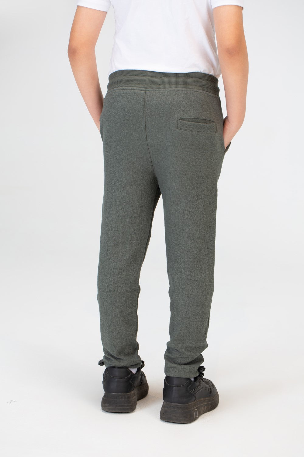 Boys Basic Plain Sweatpants With An Elastic Band In The Middle And A Back Pocket