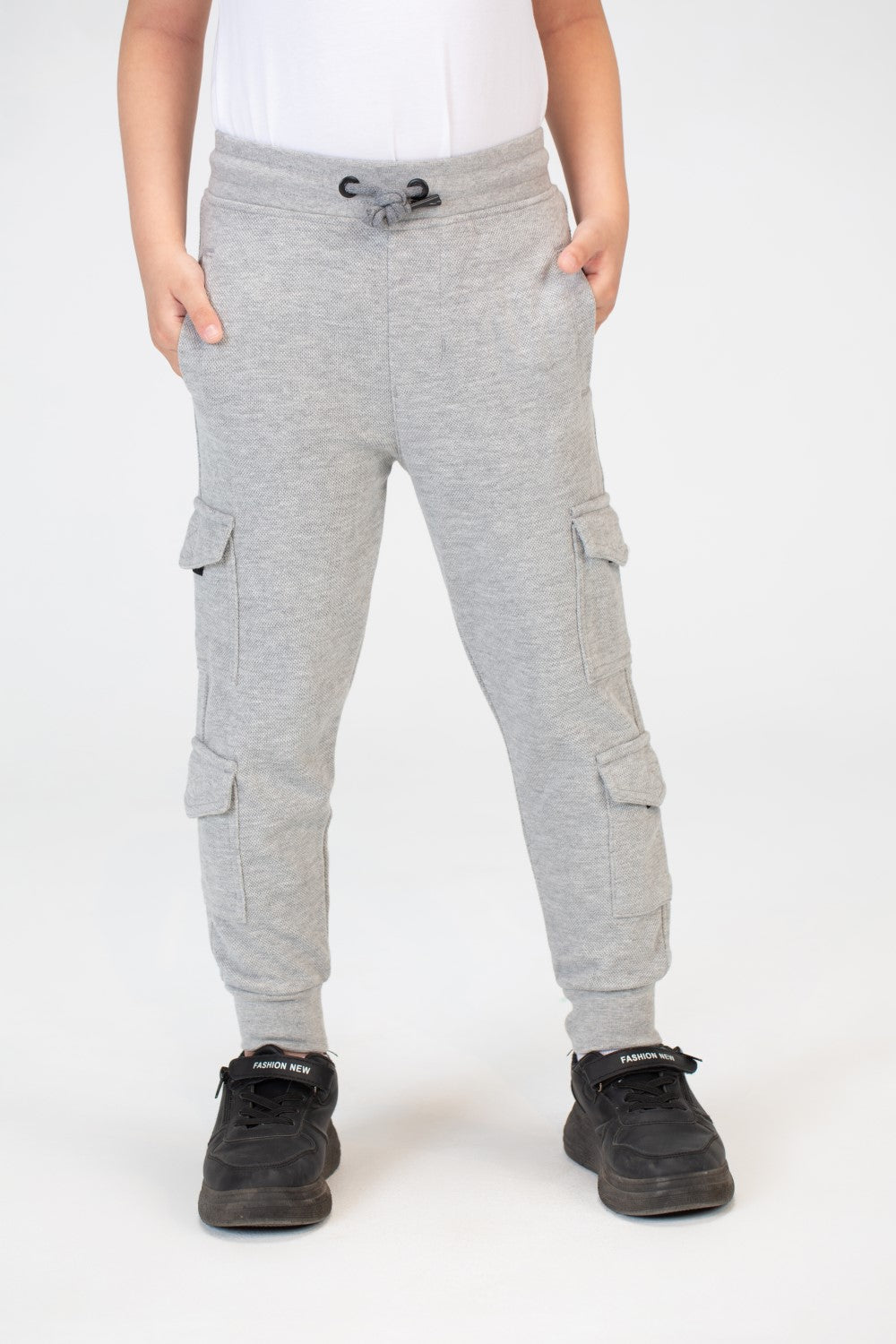 Boys Sweatpants With Elastic Waistband And Side And Back Pockets