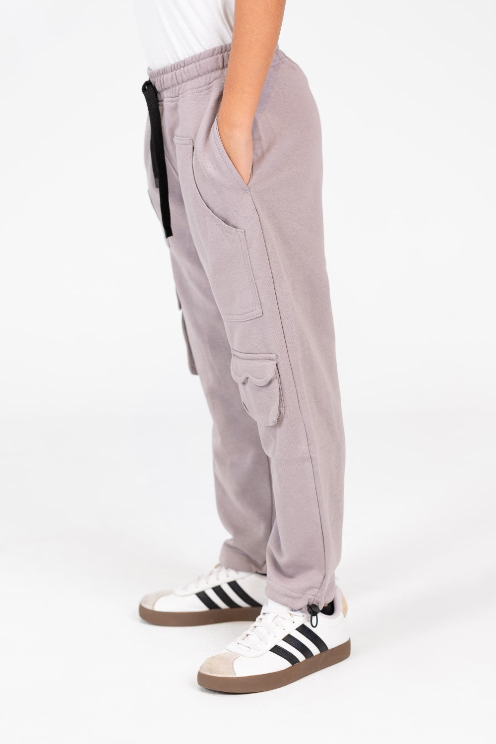 Boy's Sweatpants With A Drawstring And A Unique Cut