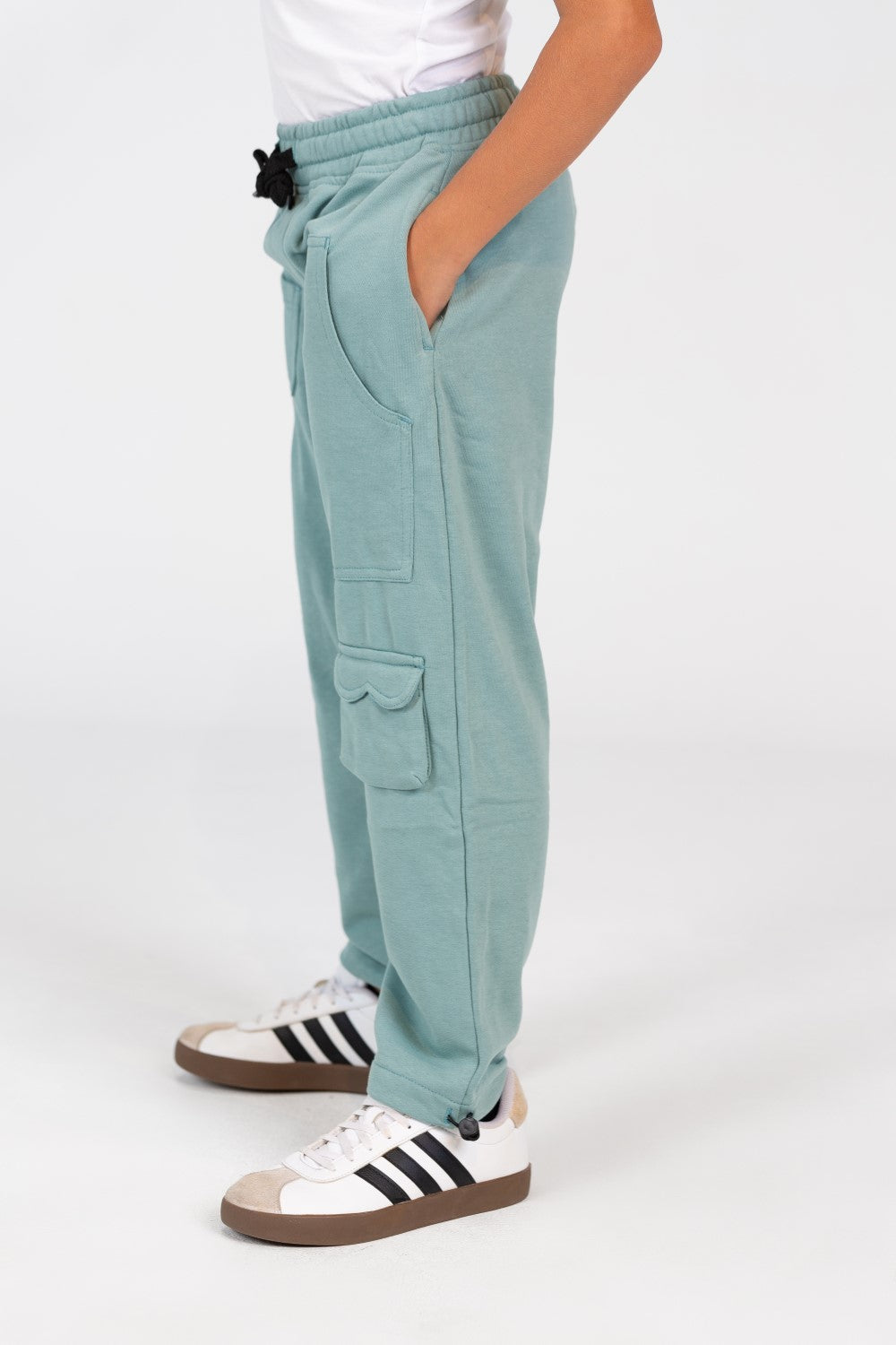 Boy's Sweatpants With A Drawstring And A Unique Cut