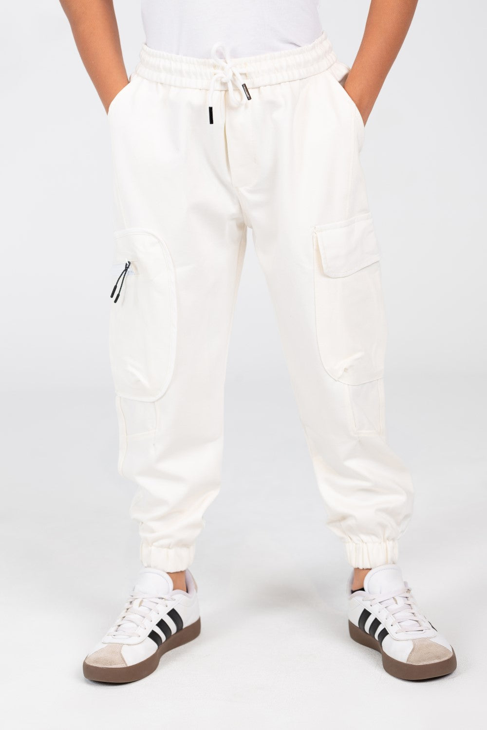 Boy's Sweatpants With Elastic Waistband And Modern Side Pockets