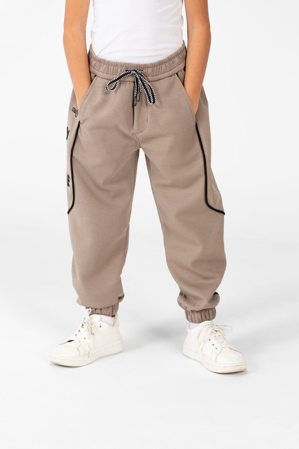 Boy's Sweatpants Joggers With Drawstring Closure And Back Pocket