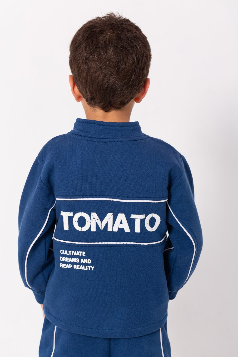 Boy's Padded Front & Back Printed Made Of Melton Training Suit