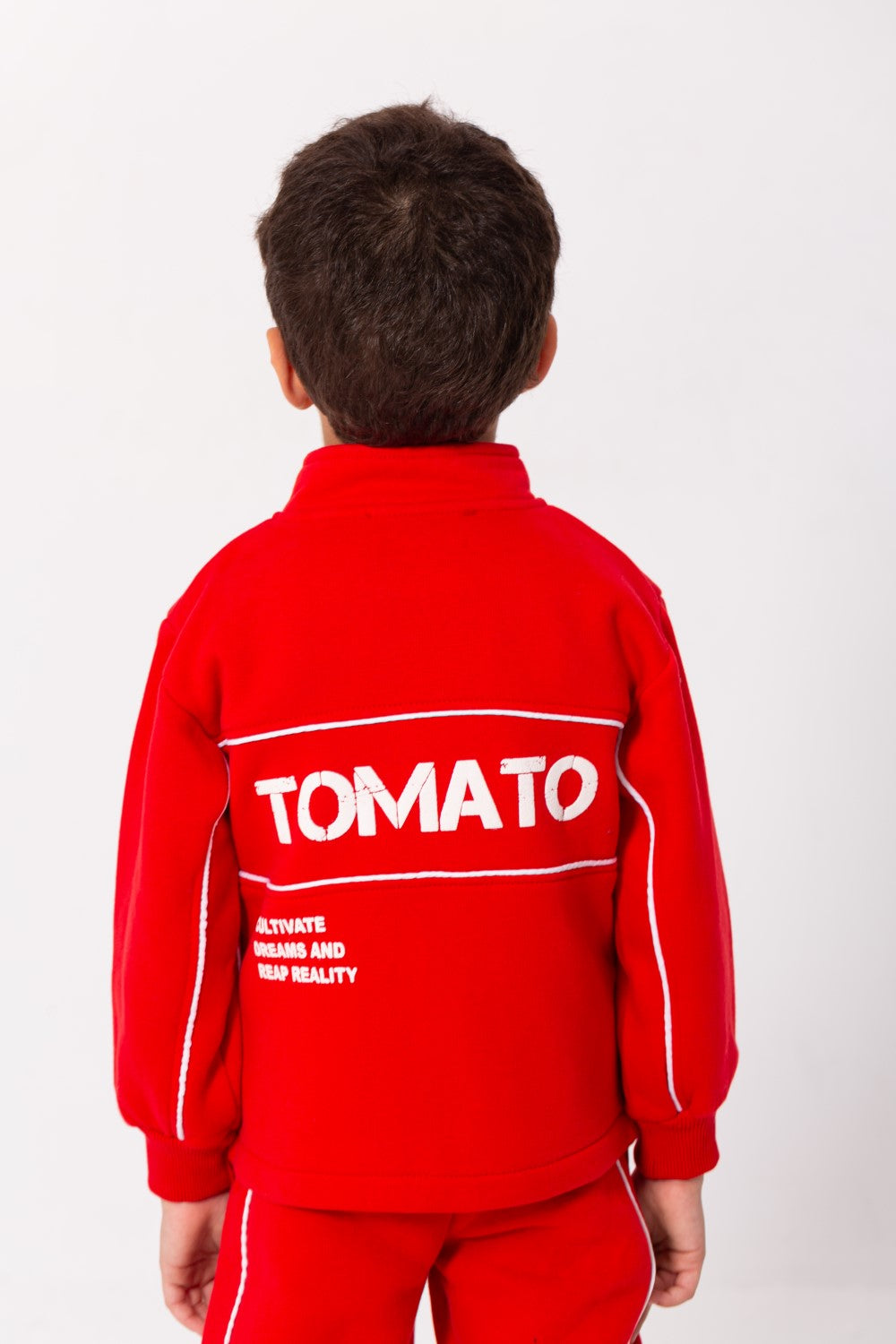 Boy's Padded Front & Back Printed Made Of Melton Training Suit
